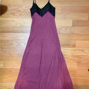 Zara Maxi Dress in Black and Pink